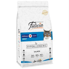 Görseli Galeri görüntüleyiciye yükleyin, Açık Felicia Somonlu Az Tahıllı Hipoalerjenik Kısırlaştırılmış Kedi Maması - 1 Kg