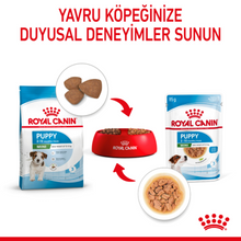 Görseli Galeri görüntüleyiciye yükleyin, Royal Canin Mini Puppy Gravy Pounch Yavru Köpek Yaş Maması 85 Gr