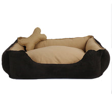 Görseli Galeri görüntüleyiciye yükleyin, KAHVE PELUŞLU PET YATAĞI (KEDİ VE KÖPEK)