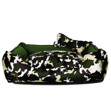 Görseli Galeri görüntüleyiciye yükleyin, YEŞİL KAMUFLAJ PET YATAĞI (KEDİ VE KÖPEK)