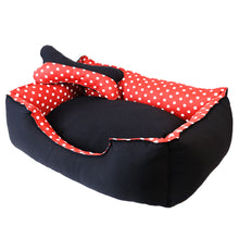 Görseli Galeri görüntüleyiciye yükleyin, NATZIONE KIRMIZI PUANLI PET YATAĞI (KEDİ VE KÖPEK)