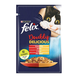 Felix Yaş Kedi Maması Sığır Eti Ve Kümes Hayvanlı Çifte Lezzet 85 Gr