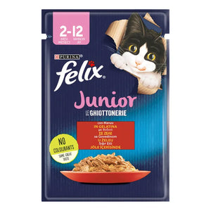 Felix Junior Taze Jöle Içerisinde Sığır Etli Yavru Konserve Kedi Maması 85 gr